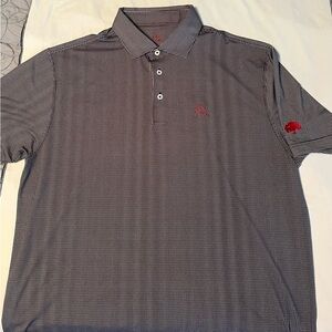 Rhoback Men's Polo Golf Shirt with black “herringbone” check print